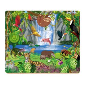 ANIMALES SELVA ROMPECABEZAS MADERA C/100