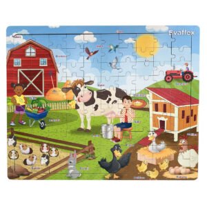 GRANJA ROMPECABEZAS MADERA C/100