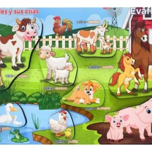 ENCAJE ANIMALES Y SUS CRIAS C/8 PZS