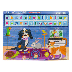 ROMPECABEZAS MADERA C/50 MASCOTAS Y ABC