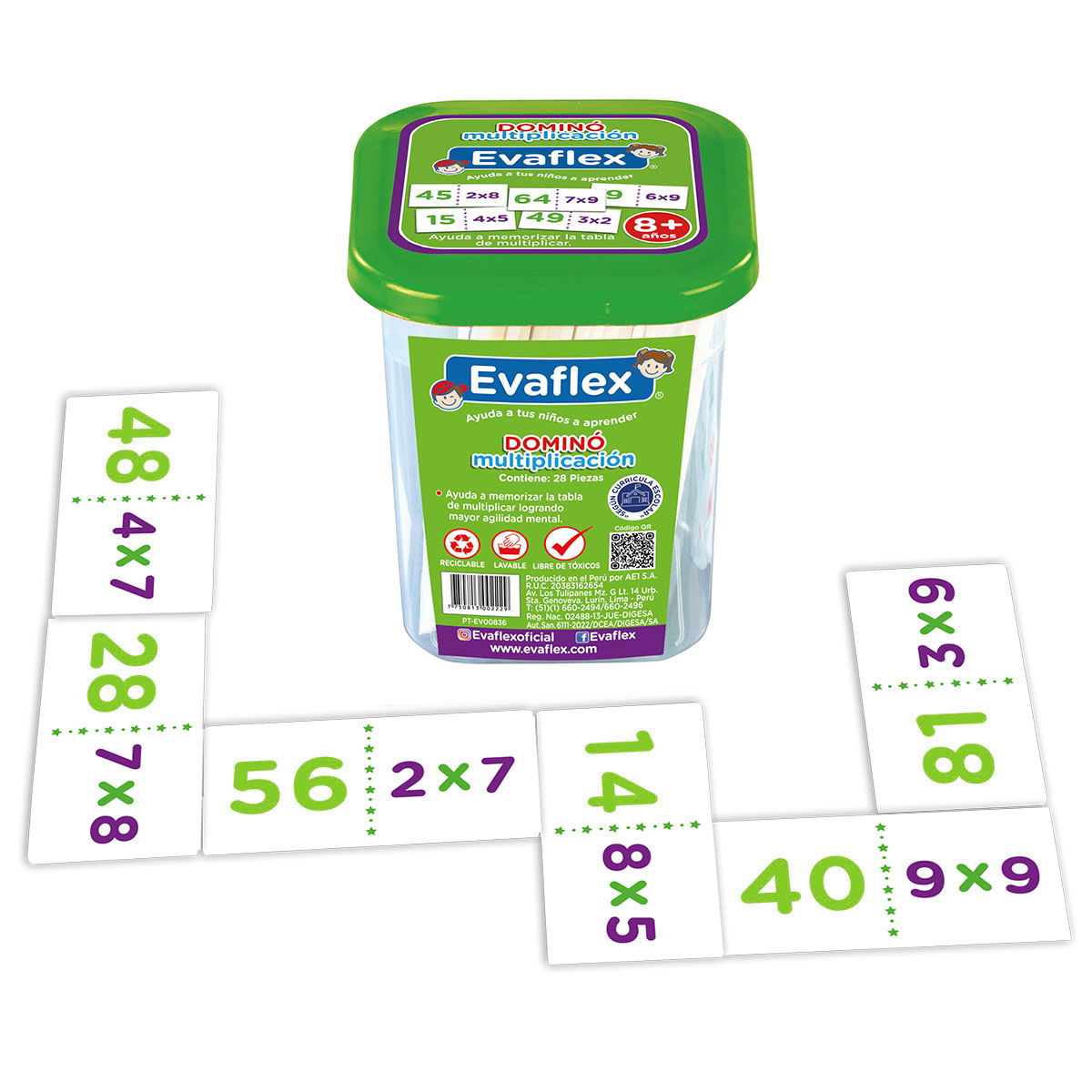 DOMINO/PLASTICO MULTIPLICACION C/28