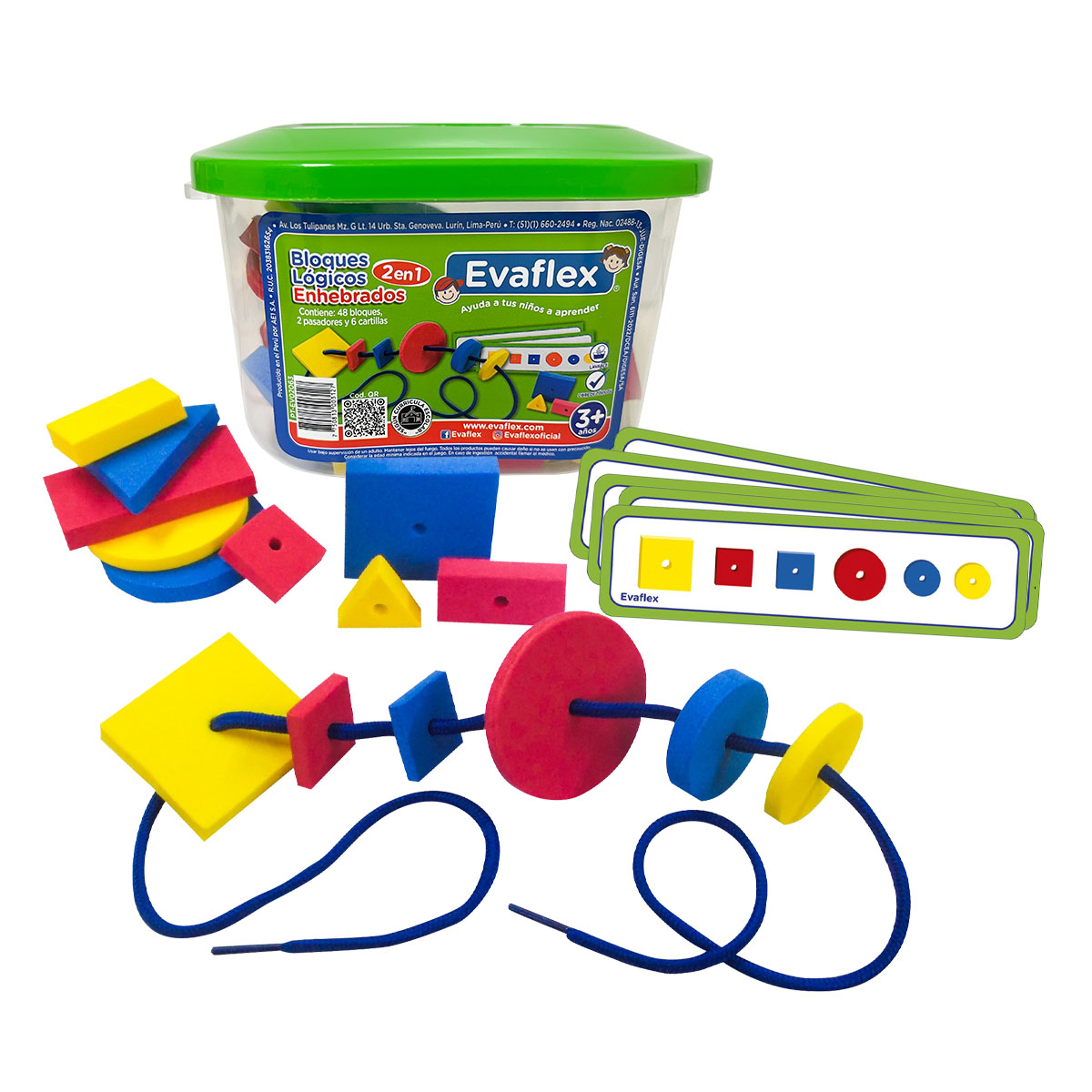 BLOQUES LOGICOS ENHEBRADOS C/48 + 6 CART