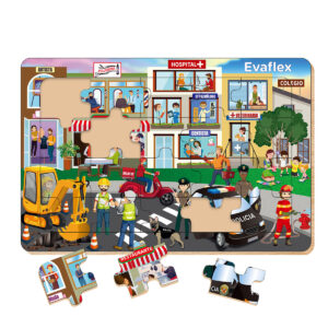 ROMPECABEZAS MADERA C/20 TRANSPORTE CIUD