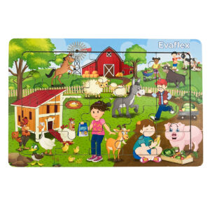 ROMPECABEZAS MADERA C/20 NIÑOS GRANJA