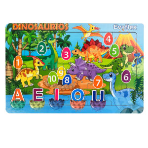 ROMPECABEZAS MADERA C/20 NUMEROS DINOSAU