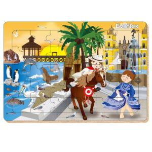 ROMPECABEZAS MADERA C/30 COSTA ANIMALES