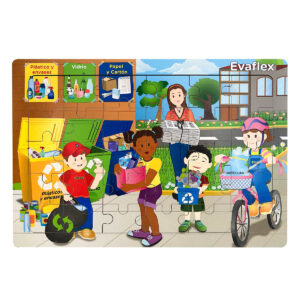 ROMPECABEZAS MADERA C/30 RECICLANDO