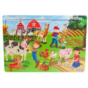 ROMPECABEZAS MADERA C/30 GRANJA CONEJOS