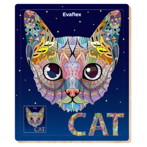 ROMPECABEZAS MADERA C/100 GATO MANDALA