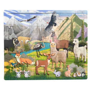 ROMPECABEZAS MADERA C/100 ANIMAL SIERRA*