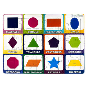 ROMPECABEZAS MADERA C/50 FORMAS GEOMETR.