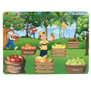 ROMPECABEZAS MADERA C/50 FRUTAS
