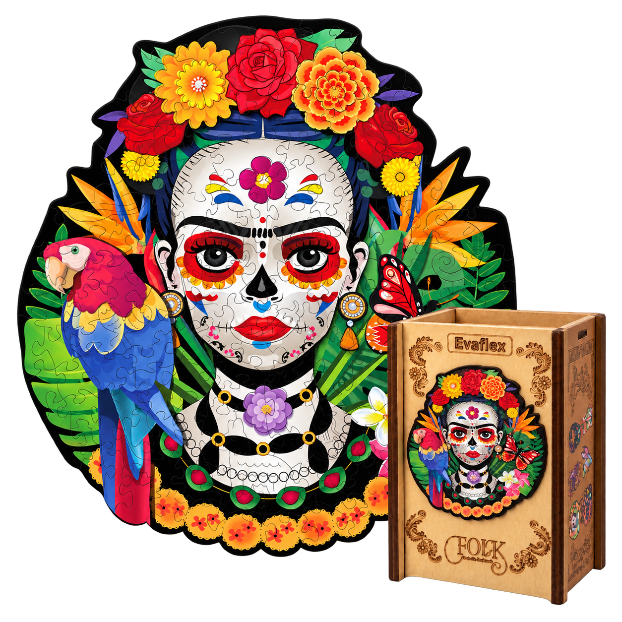 Rompecabezas de madera folk La Catrina 400 pzs - Imagen 2